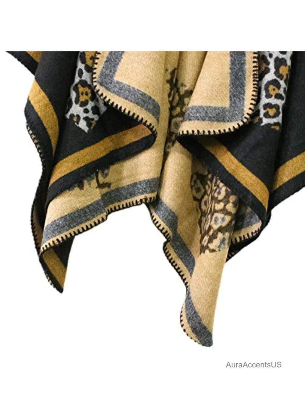 Oversized Knit Poncho Cape Shawl Wrap Pashmina Winter Layer